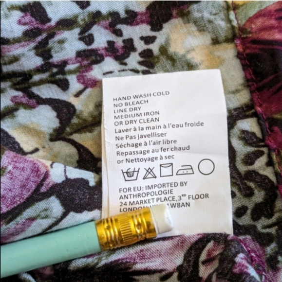 🖤❤️🩵 Anthropologie Tiny Postcard Viscose Rayon Short Sleeve Blouse, S - Picture 5 of 11